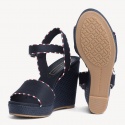 Granatowe Espadryle TOMMY HILFIGER Corporate Detail High Wedge FW0FW04174