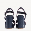 Granatowe Espadryle TOMMY HILFIGER Corporate Detail High Wedge FW0FW04174