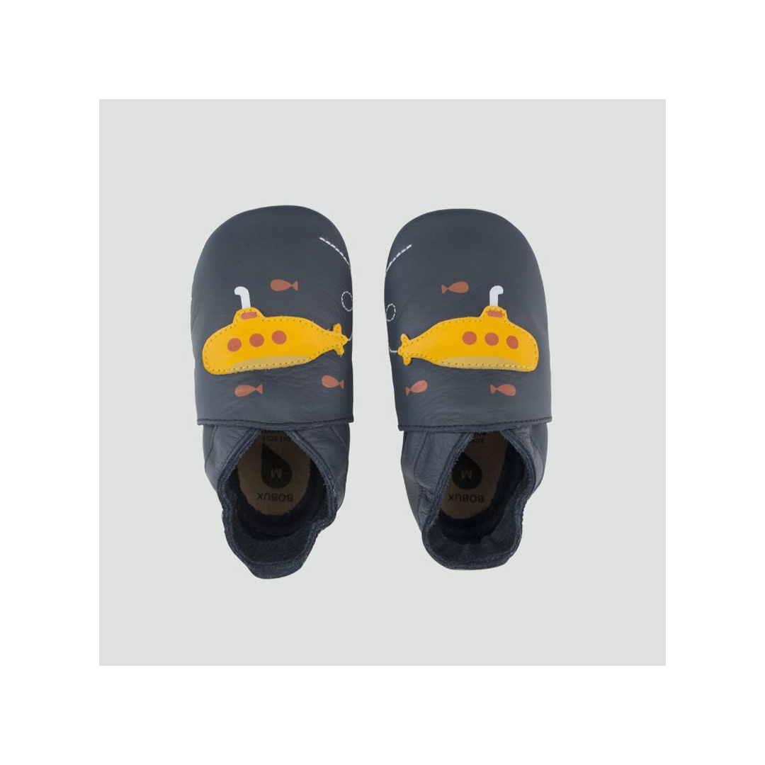 Skórzane Kapcie BOBUX 1000-005-01 NAVY SUBMARINE