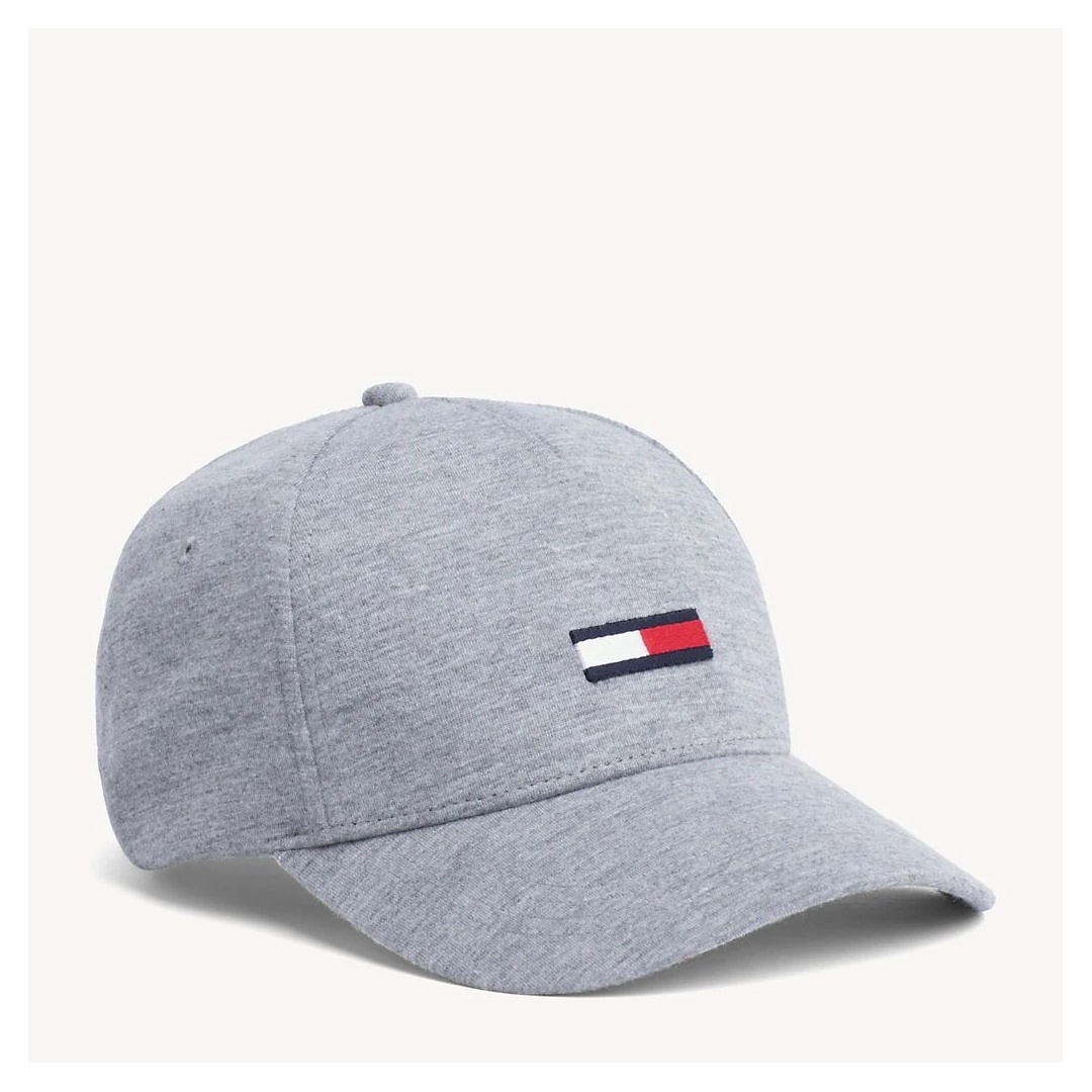 Szara Czapka z Daszkiem TOMMY HILFIGER Tjm Flag Cap Jersey AM0AM04967 901