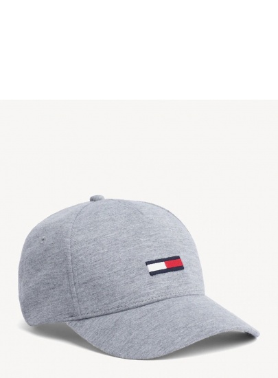 Szara Czapka z Daszkiem TOMMY HILFIGER Tjm Flag Cap Jersey AM0AM04967 901