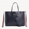 Granatowa Shopperka TOMMY HILFIGER Iconic Tommy Tote AW0AW06833 413