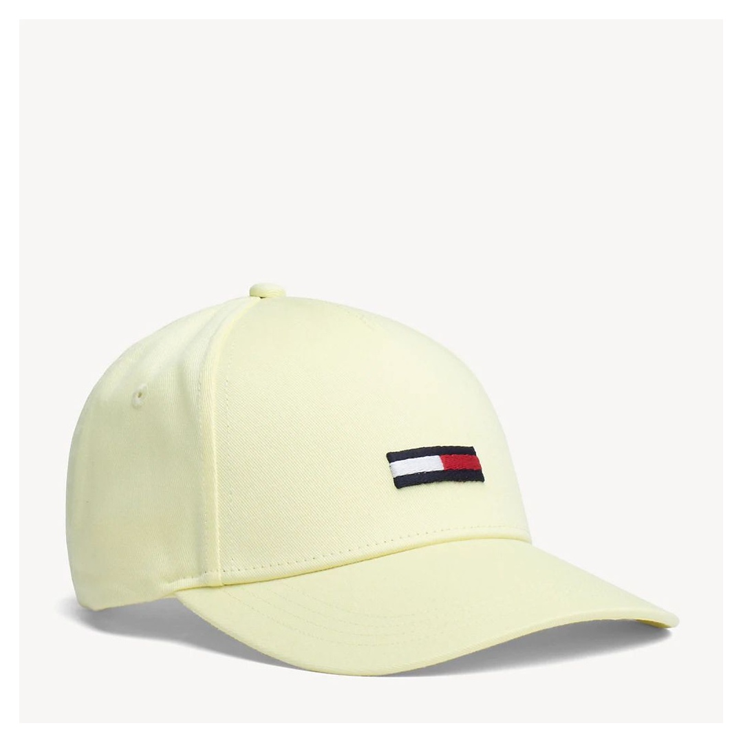 Żółta Czapka z Daszkiem TOMMY HILFIGER Tjw Flag Cap AW0AW06885 736