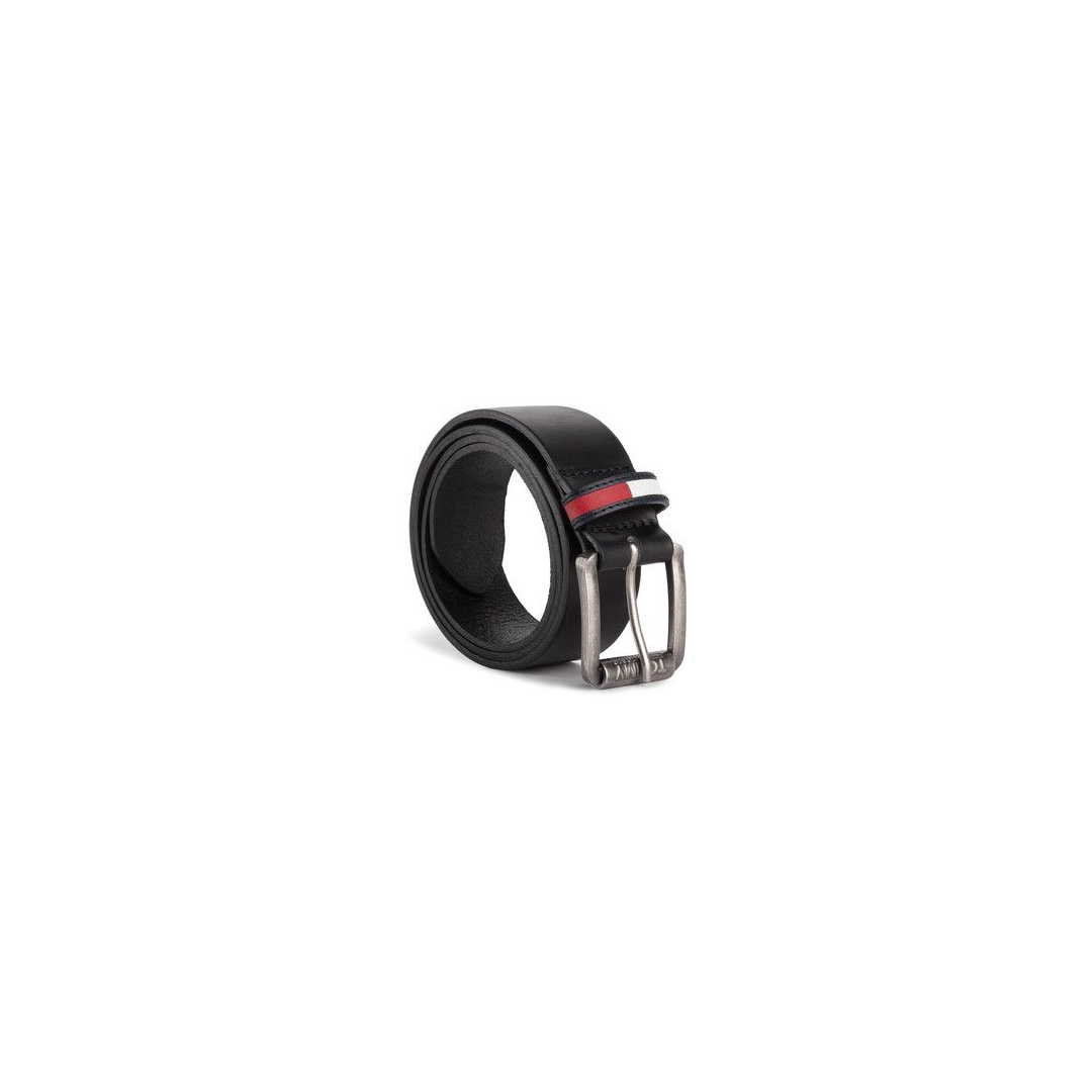 Czarny Pasek Męski TOMMY HILFIGER Tjm Roller Logo Belt AM0AM04841 002
