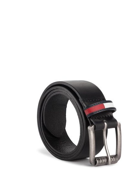 Czarny Pasek Męski TOMMY HILFIGER Tjm Roller Logo Belt AM0AM04841 002