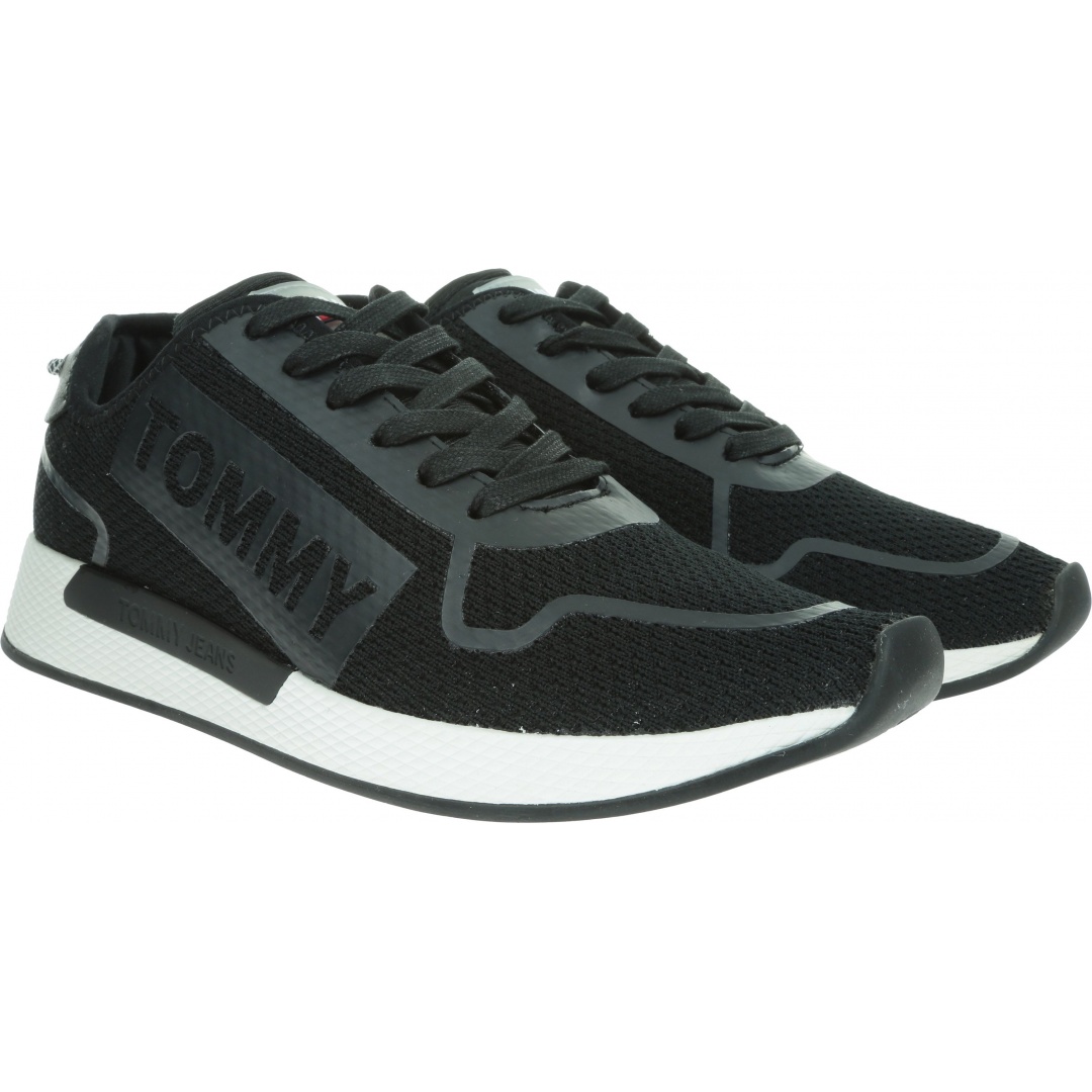 Czarne Sneakersy TOMMY HILFIGER Technical Details Fl EM0EM00289 990