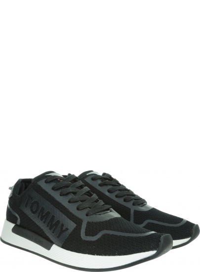 Czarne Sneakersy TOMMY HILFIGER Technical Details Fl EM0EM00289 990
