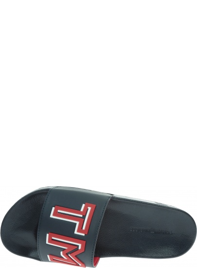 Granatowe Klapki TOMMY HILFIGER Colorful Tommy Pool FW0FW04239 403