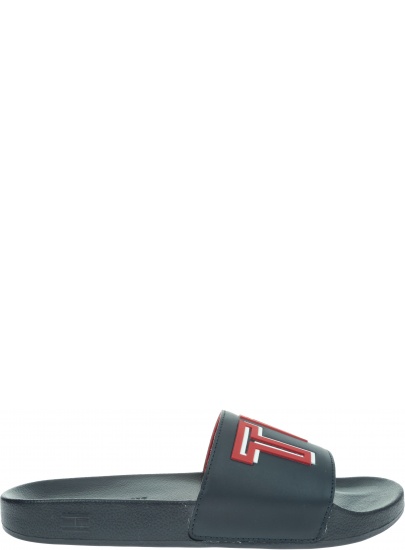 Granatowe Klapki TOMMY HILFIGER Colorful Tommy Pool FW0FW04239 403
