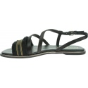 Czarne Sandały TOMMY HILFIGER Feminine Satin Flat FW0FW04162 990