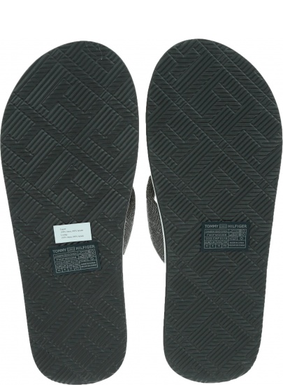 Szare Japonki TOMMY HILFIGER Chambray Beach Sandal FM0FM02268 BDS