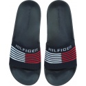 Granatowe Klapki TOMMY HILFIGER Corporate Knit Poolside FM0FM02346 403