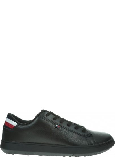 Czarne Sneakersy TOMMY HILFIGER Essential Leather De FM0FM02272 990