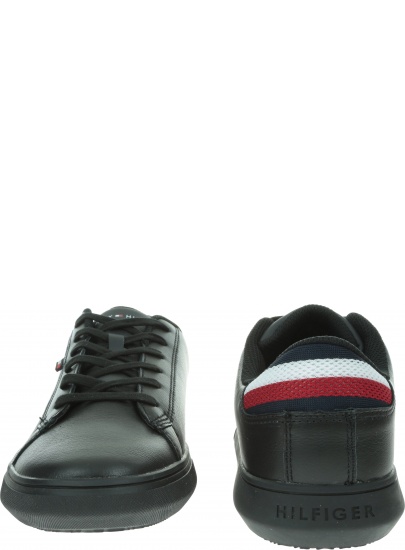 Czarne Sneakersy TOMMY HILFIGER Essential Leather De FM0FM02272 990