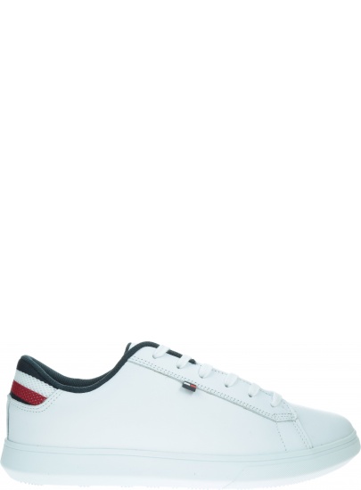 Białe Sneakersy TOMMY HILFIGER Essential Leather De FM0FM02272 100
