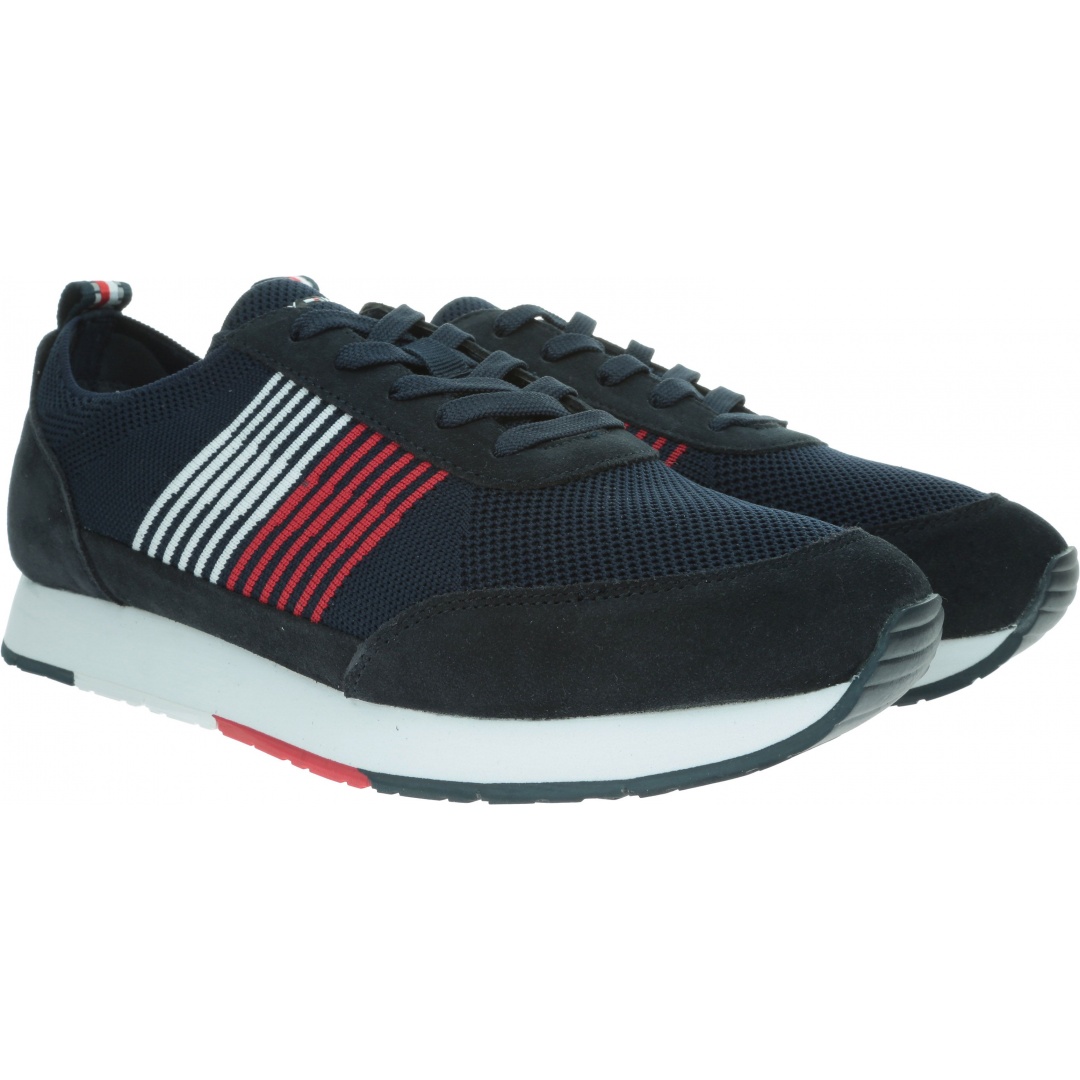 Granatowe Sneakersy TOMMY HILFIGER Eva Knit Runner FM0FM02401 403