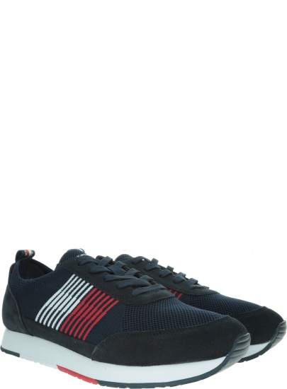 Granatowe Sneakersy TOMMY HILFIGER Eva Knit Runner FM0FM02401 403