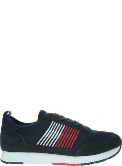 Granatowe Sneakersy TOMMY HILFIGER Eva Knit Runner FM0FM02401 403