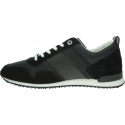 Czarne Sneakersy TOMMY HILFIGER Iconic Material Mix FM0FM02273 990