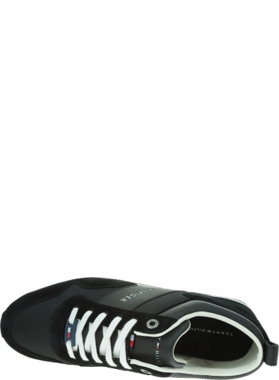 Czarne Sneakersy TOMMY HILFIGER Iconic Material Mix FM0FM02273 990