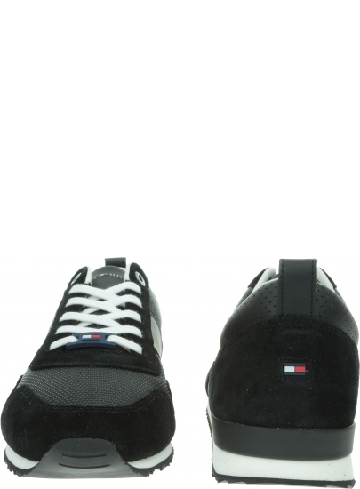 Czarne Sneakersy TOMMY HILFIGER Iconic Material Mix FM0FM02273 990