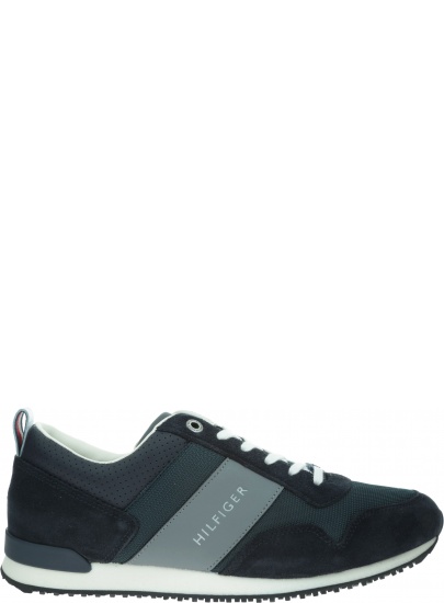 Granatowe Sneakersy TOMMY HILFIGER Iconic Material Mix FM0FM02273 403