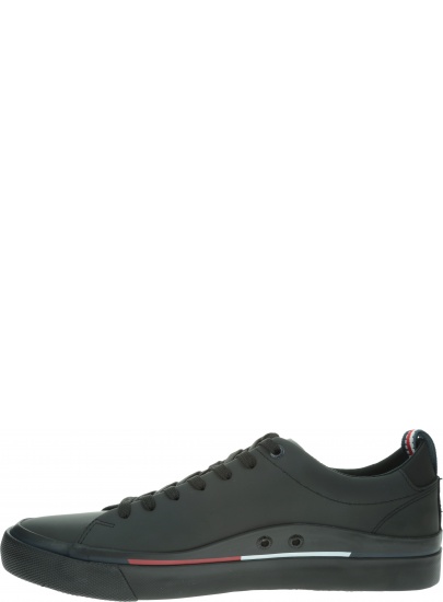 Czarne Sneakersy TOMMY HILFIGER Corporate Leather Sn FM0FM02285 990