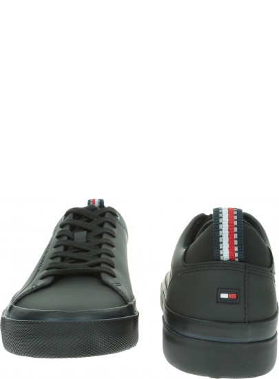 Czarne Sneakersy TOMMY HILFIGER Corporate Leather Sn FM0FM02285 990