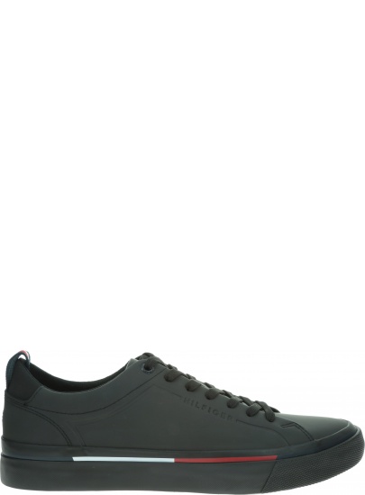 Czarne Sneakersy TOMMY HILFIGER Corporate Leather Sn FM0FM02285 990