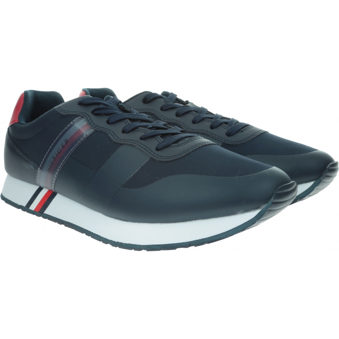 Granatowe Sneakersy TOMMY HILFIGER City Modern Material FM0FM02283 403