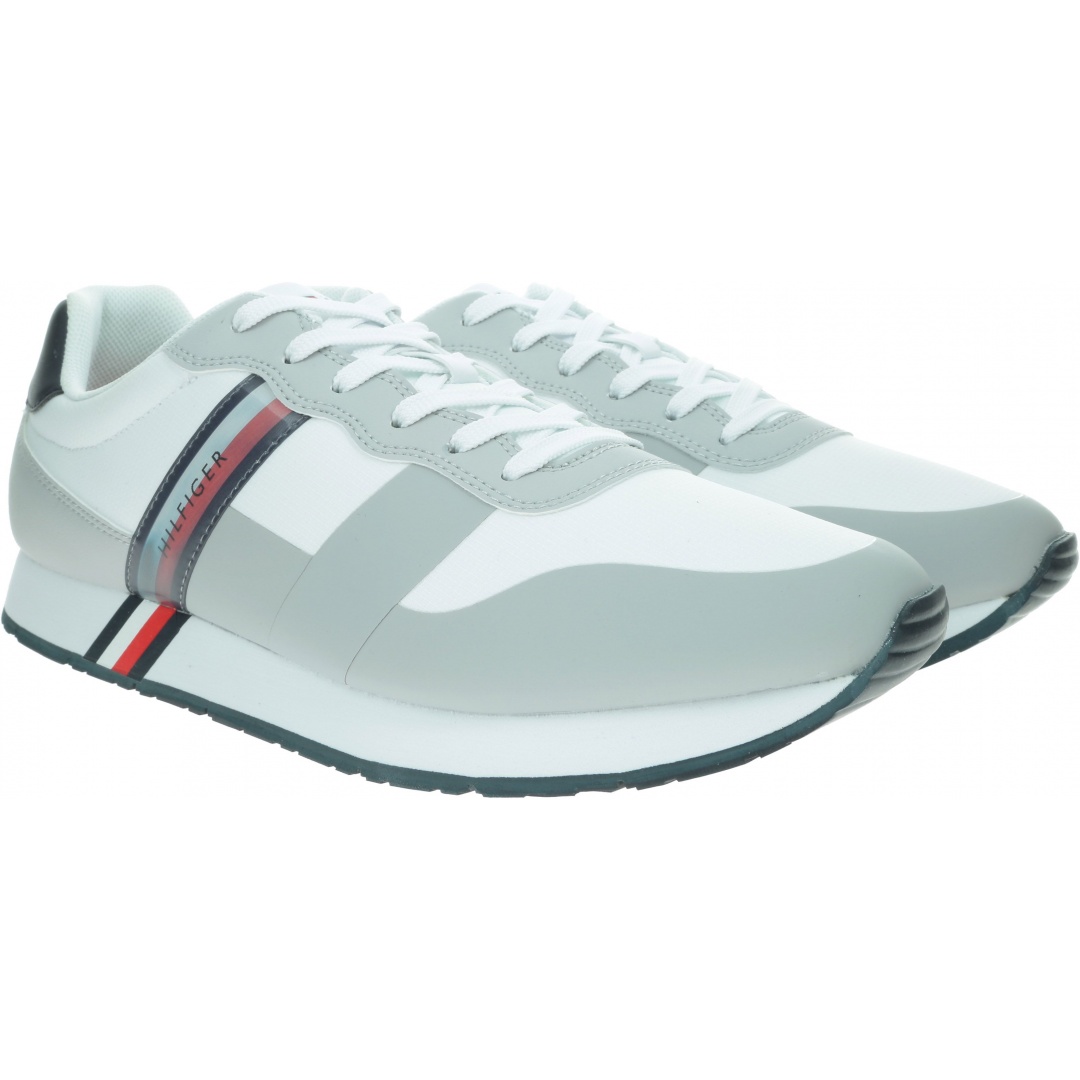 Białe Sneakersy TOMMY HILFIGER City Modern Material FM0FM02283 100