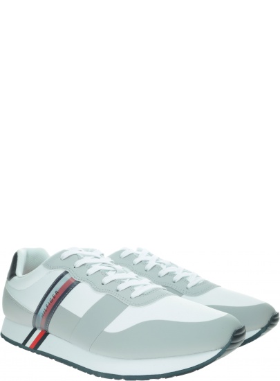 Białe Sneakersy TOMMY HILFIGER City Modern Material FM0FM02283 100