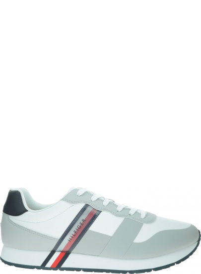 Białe Sneakersy TOMMY HILFIGER City Modern Material FM0FM02283 100