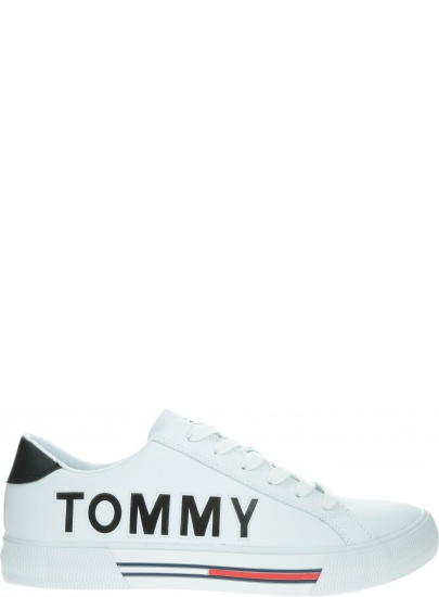 Białe Sneakersy TOMMY HILFIGER Cut Out Tommy Jeans EM0EM00291 100