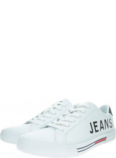 Białe Sneakersy TOMMY HILFIGER Cut Out Tommy Jeans EM0EM00291 100