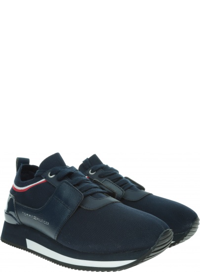 Granatowe Sneakersy TOMMY HILFIGER Knitted Sock Active FW0FW04147 406