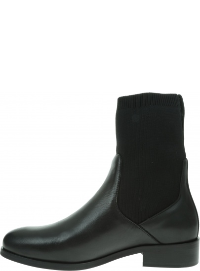 Czarne Sztyblety TOMMY HILFIGER Knitted Flat Boot FW0FW04156 990