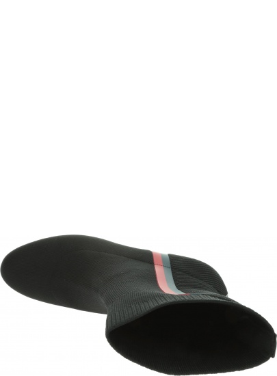 Czarne Botki TOMMY HILFIGER Knitted Heeled Boot FW0FW04157 990