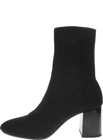 Czarne Botki TOMMY HILFIGER Knitted Heeled Boot FW0FW04157 990