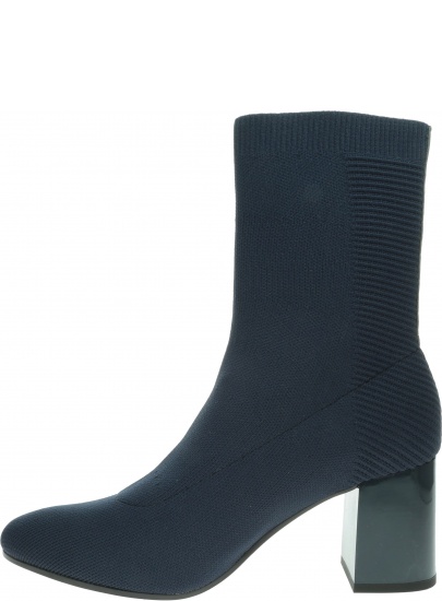 Granatowe Botki TOMMY HILFIGER Knitted Heeled Boot FW0FW04157 403