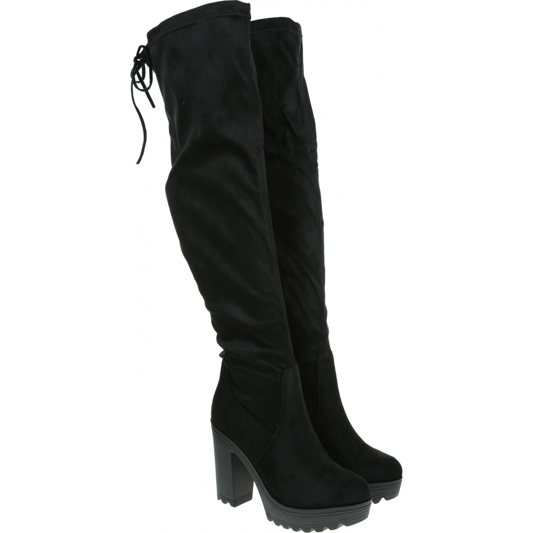 Czarne Kozaki Na Obcasie REFRESH 69313 Negro