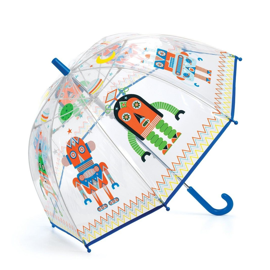 Transparentna Parasolka Dziecięca z Robotami DJECO 04806