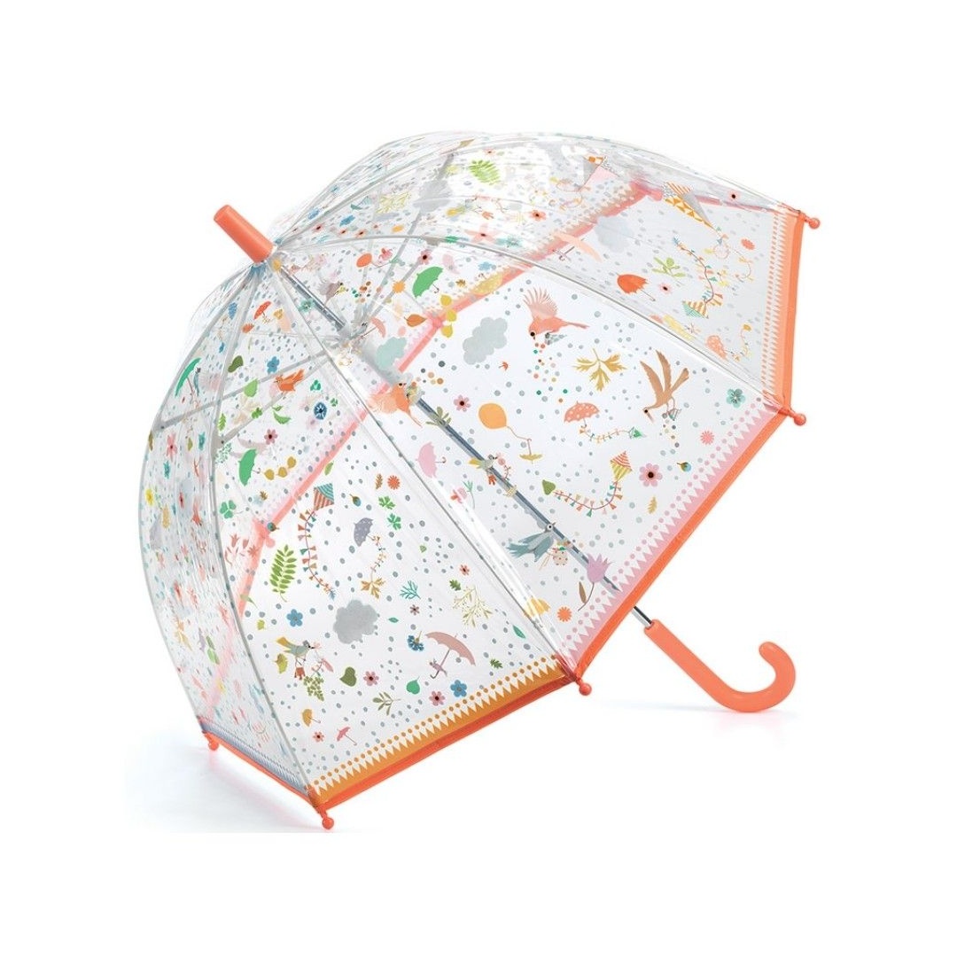 Transparent Children's Umbrella with Birds DJECO 04805 Spring | EN