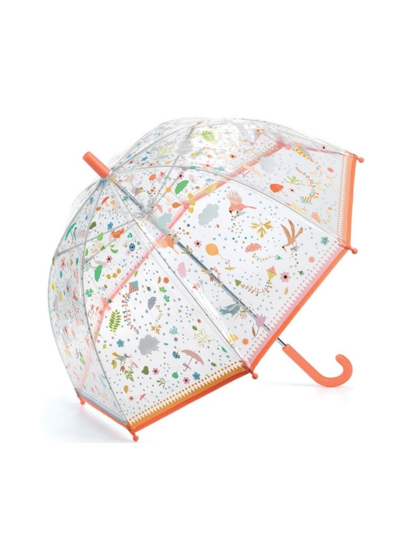 Transparent Children's Umbrella with Birds DJECO 04805 Spring | EN