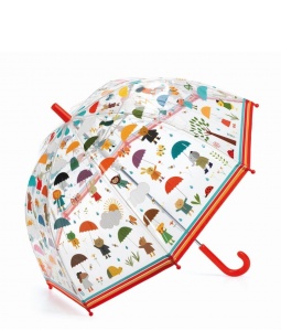 Transparentna Parasolka Dziecięca ze Zwierzątkami DJECO W Deszczu 04809