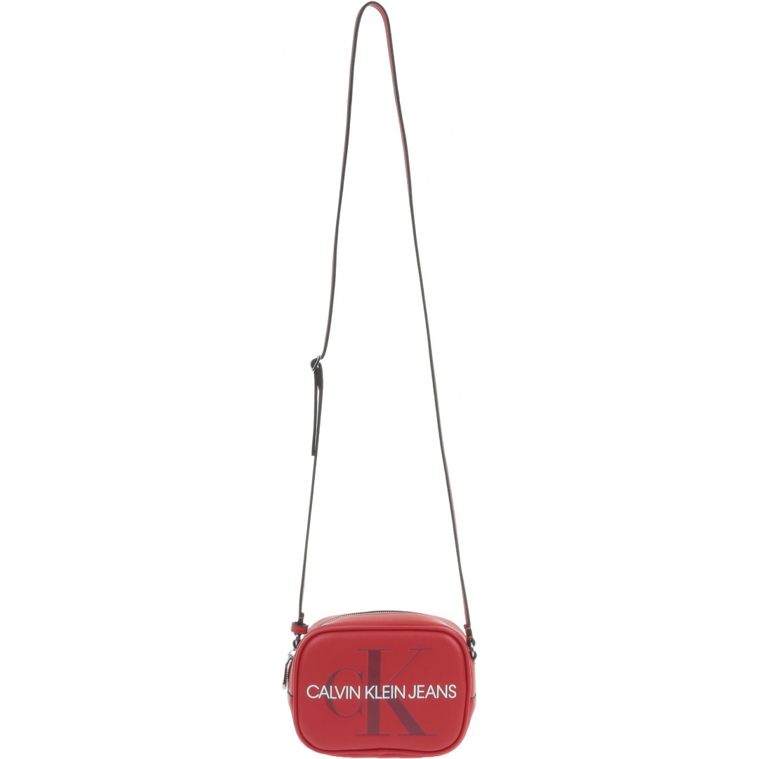 Czerwona Torebka Listonoszka CALVIN KLEIN Sculpted Monogram Camera Bag