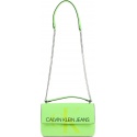 Neonowa Żółta Torebka CALVIN KLEIN Sculpted Logo Ew Flap K60K605523 070