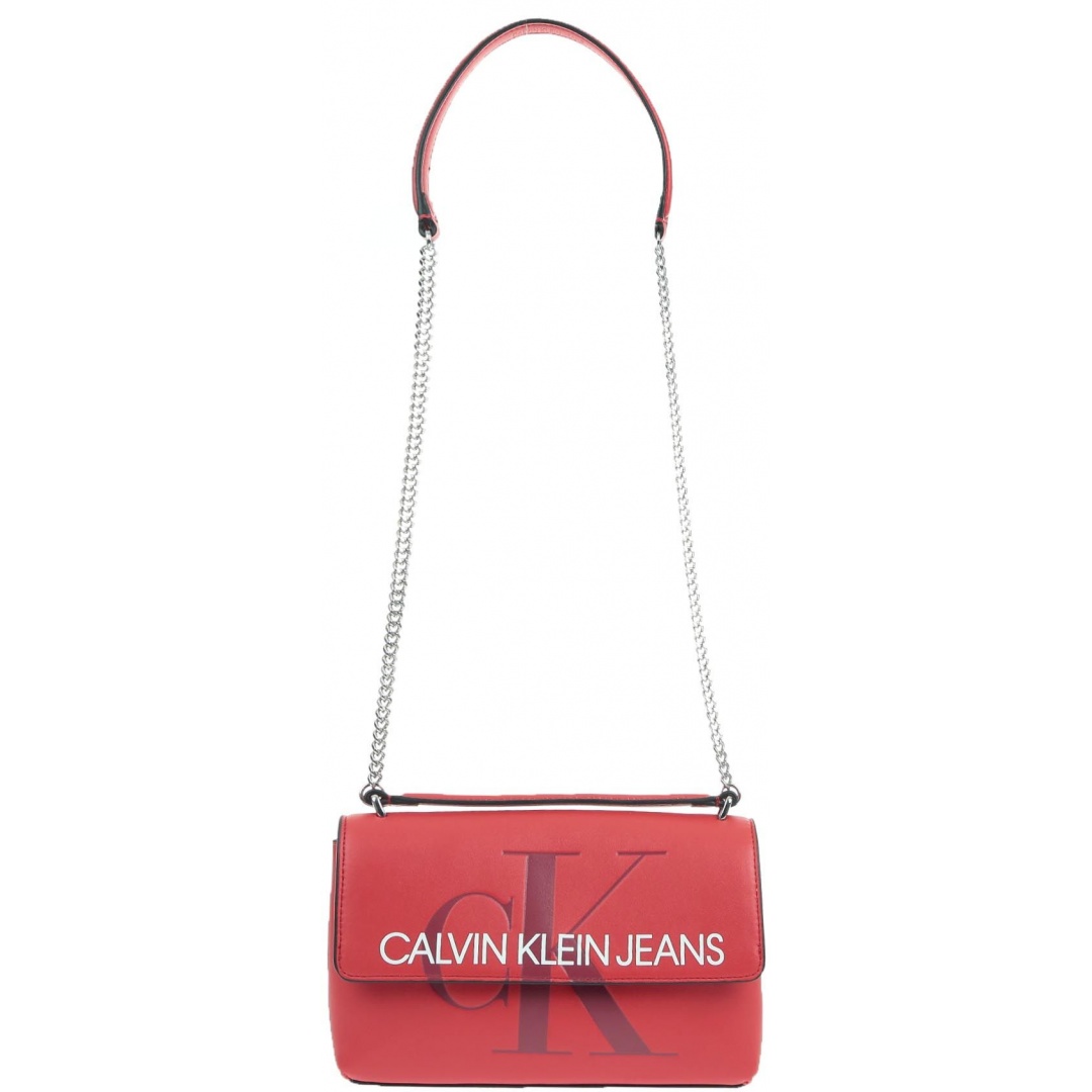 Czerwona Torebka CALVIN KLEIN Sculpted Logo Ew Flap K60K605523 649