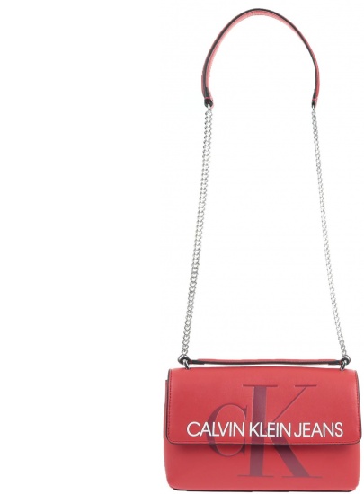 Czerwona Torebka CALVIN KLEIN Sculpted Logo Ew Flap K60K605523 649