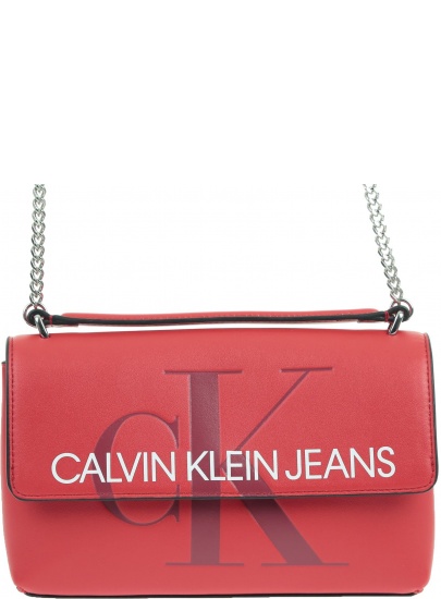 Czerwona Torebka CALVIN KLEIN Sculpted Logo Ew Flap K60K605523 649